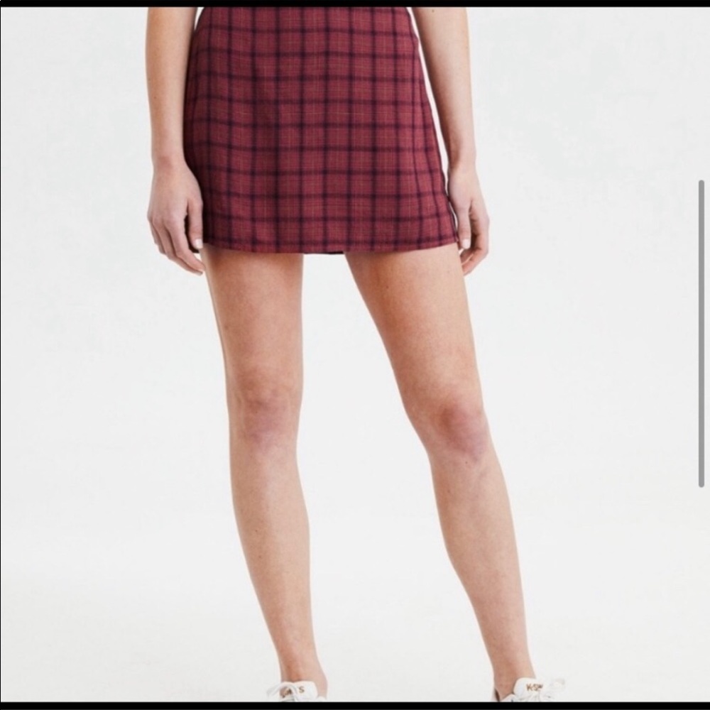 American Eagle High Waisted Plaid Mini Skirt